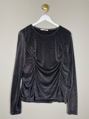 Co'Couture str. XL <br/> sort glimmerbluse