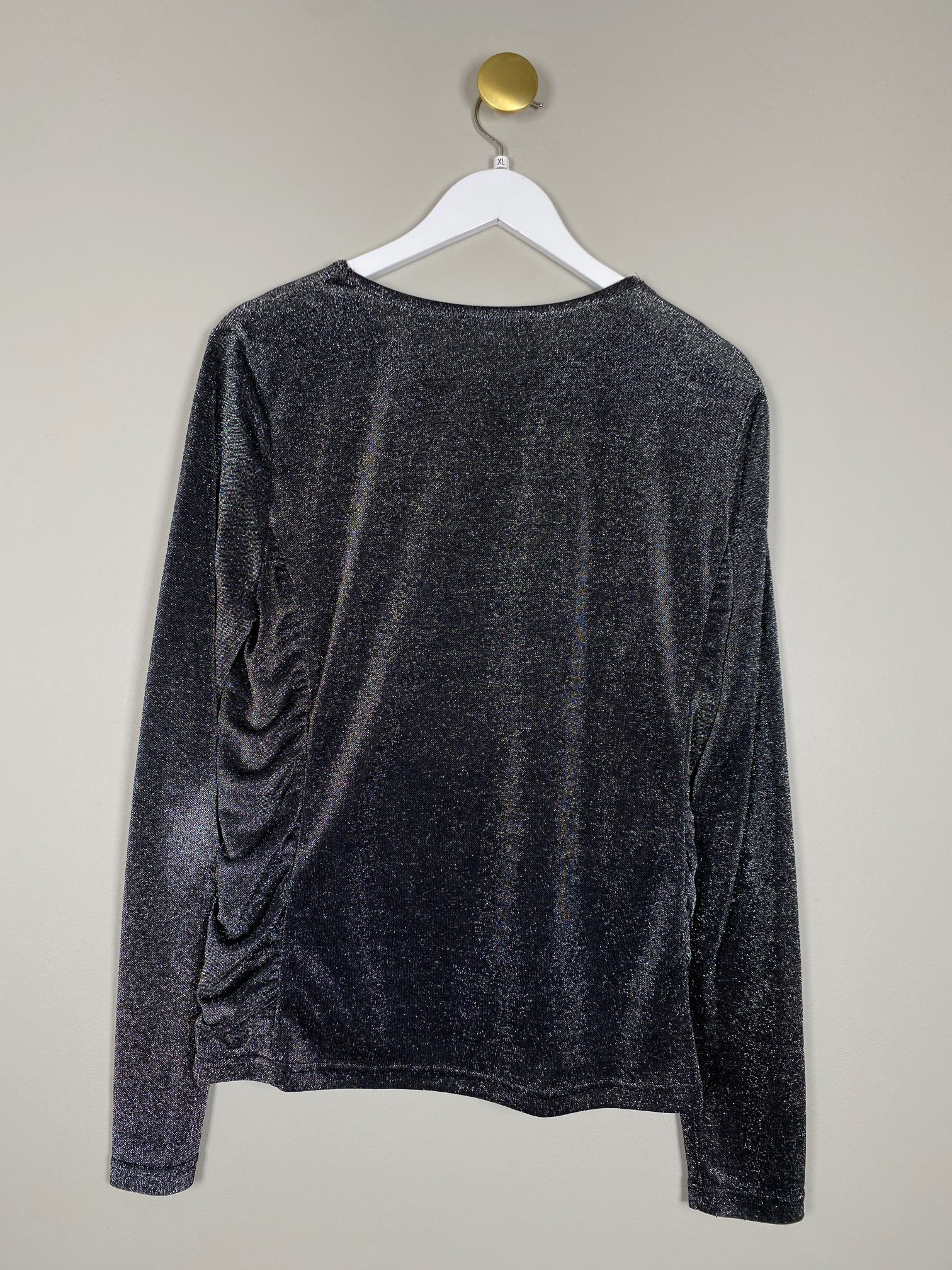 Co'Couture str. XL <br/> sort glimmerbluse - Billede 3