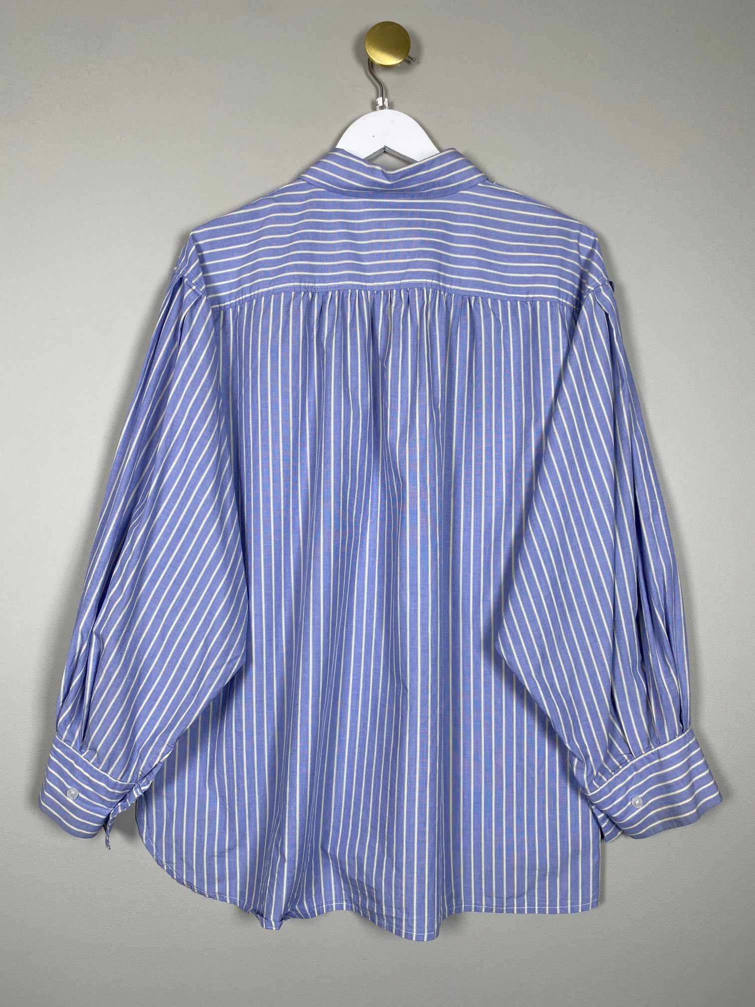 Second Female str. XL <br/> blå skjorte med hvide striber - Billede 3