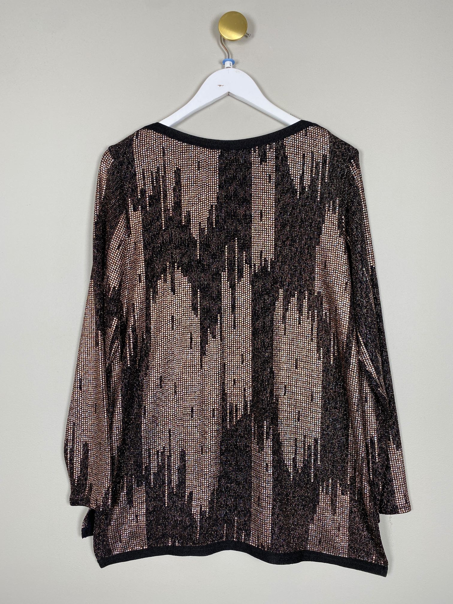 Ilse Jacobsen str. L <br/> bronze glimmerbluse - Billede 3