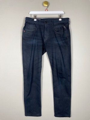 Replay str. 34 <br/> mørkeblå jeans