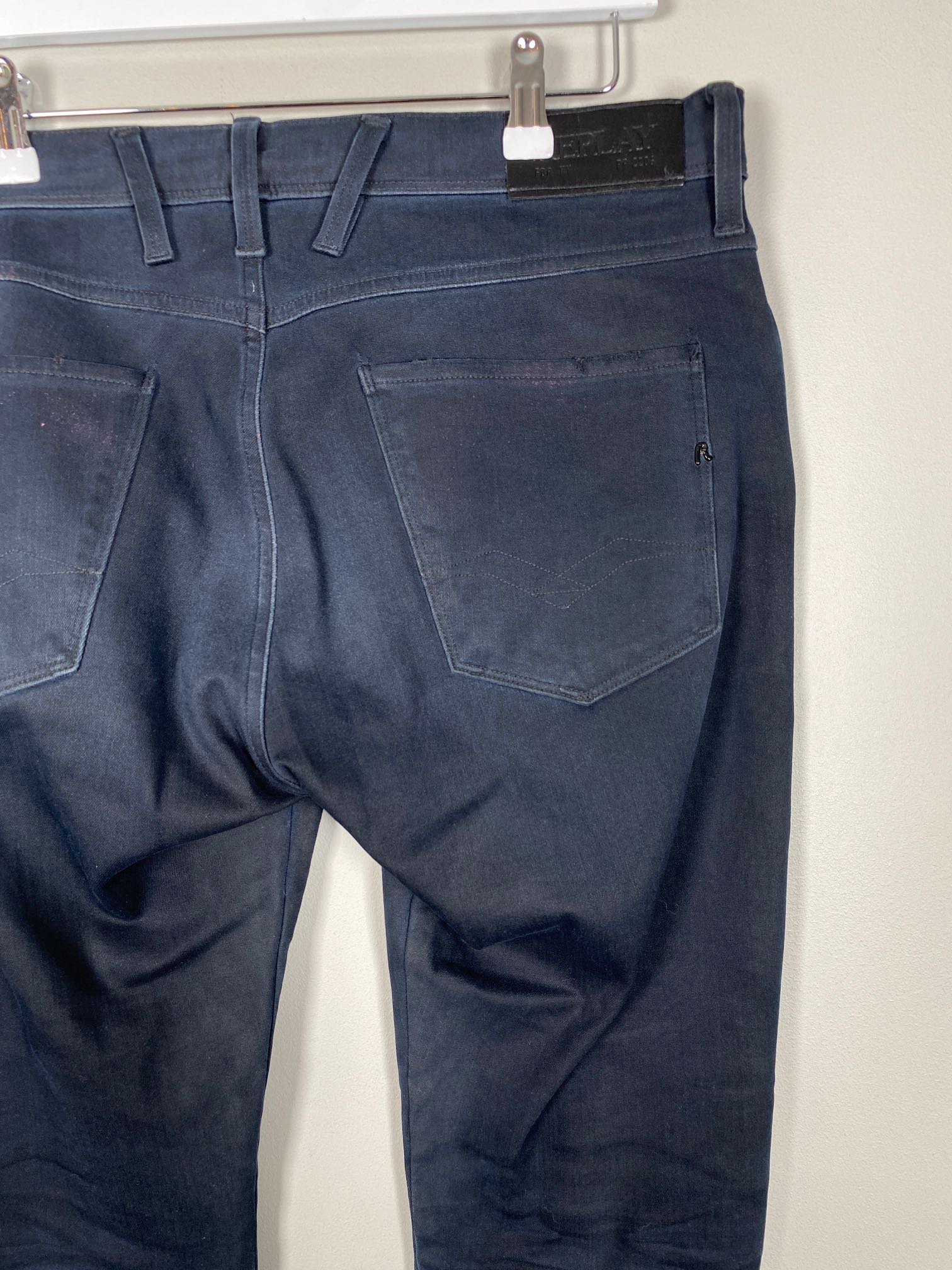 Replay str. 34 <br/> mørkeblå jeans - Billede 3