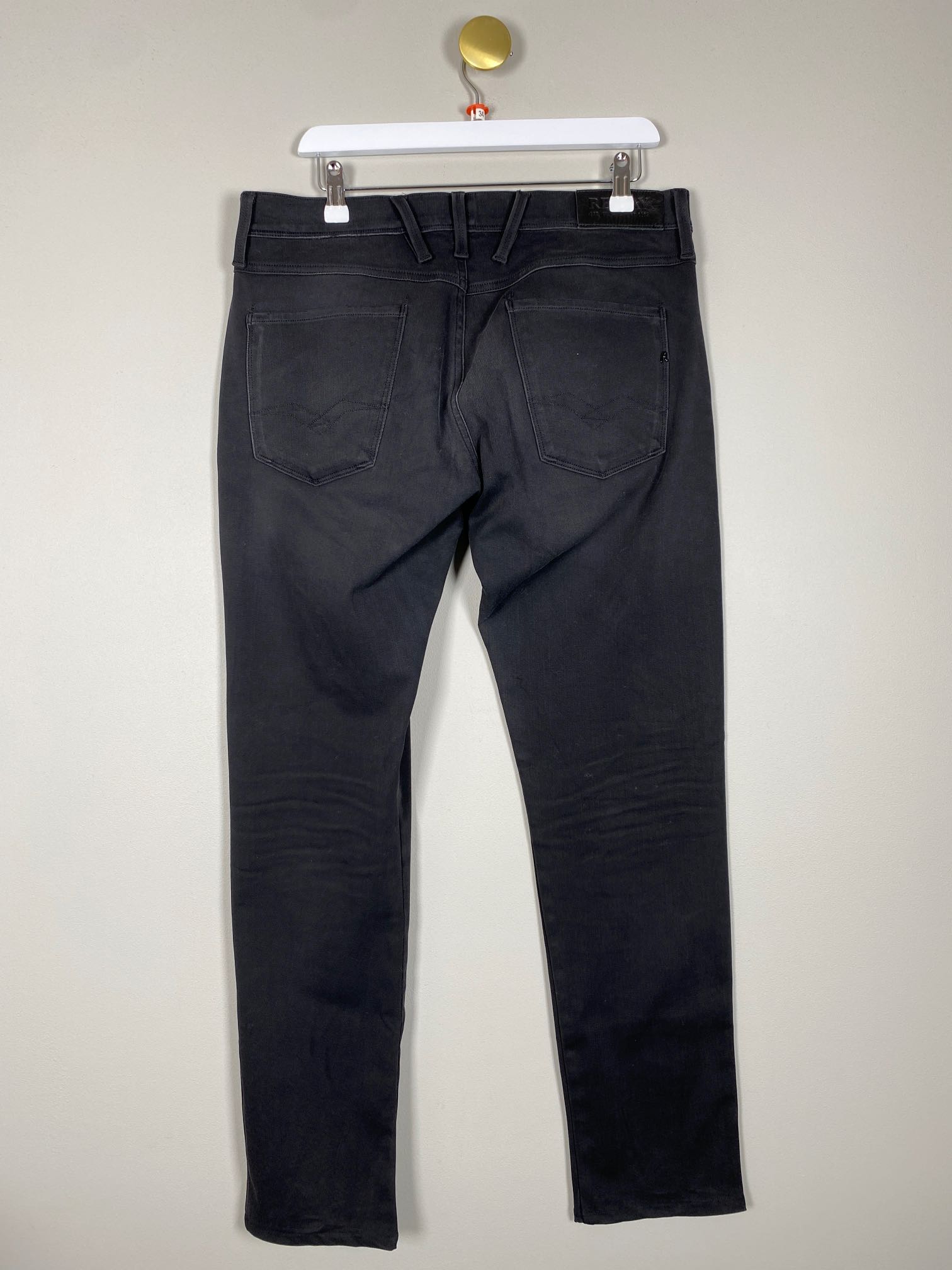 Replay str. 34 <br/> sorte jeans - Billede 3