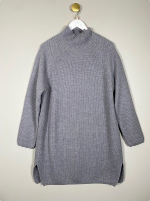 MaxMara str. M <br/> grå tunika i uld