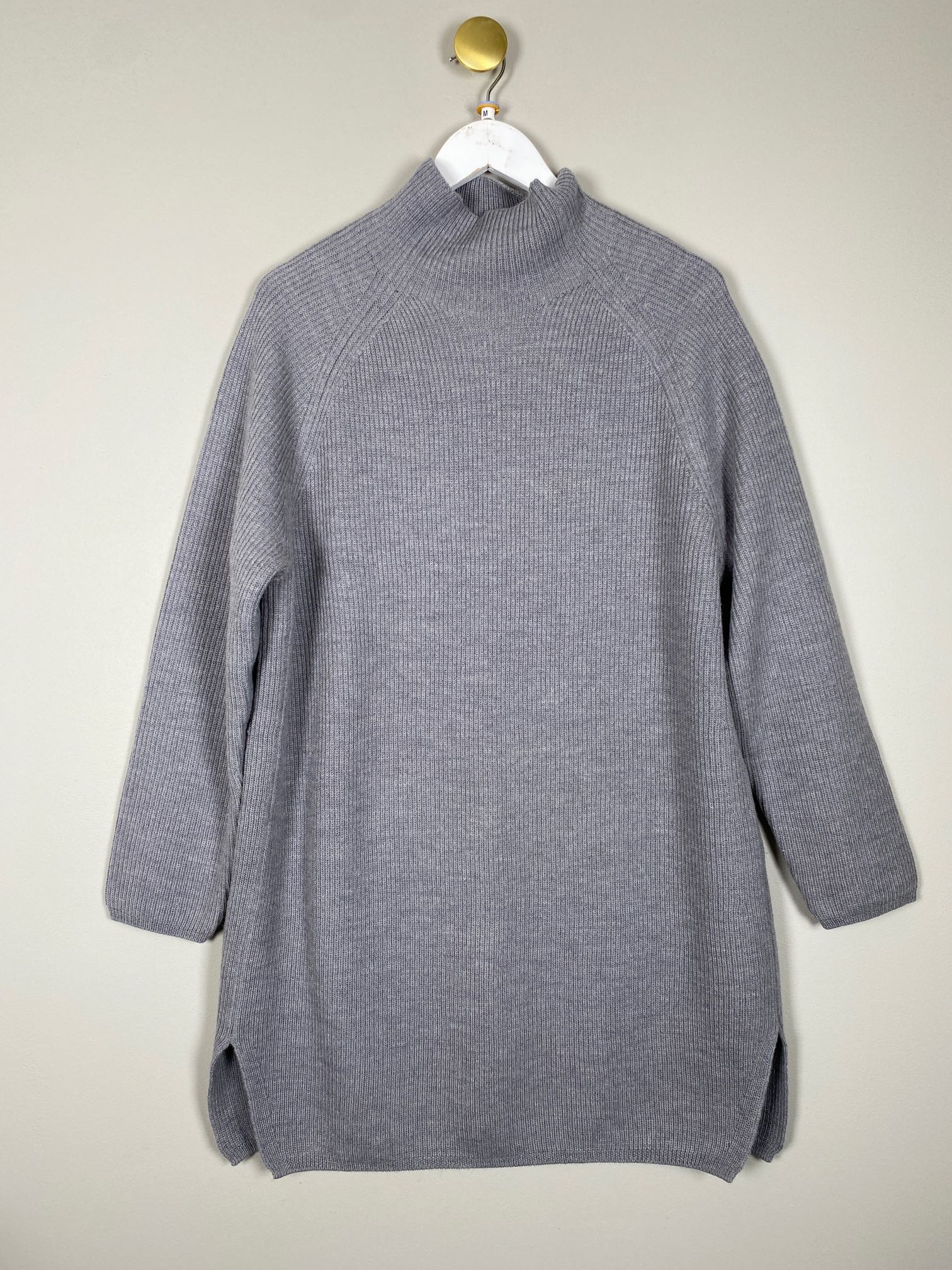 MaxMara str. M <br/> grå tunika i uld