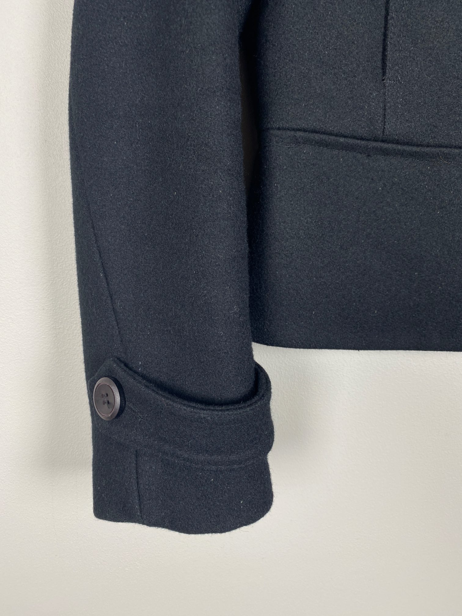 Message str. 38 <br/b> sort kort jakke i uldblandning - Billede 3