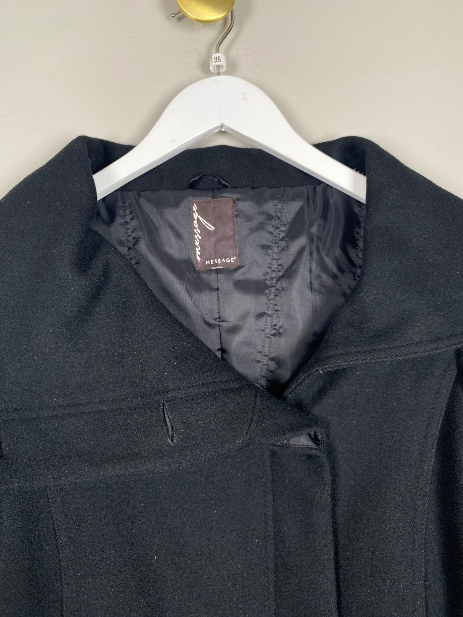 Message str. 38 <br/b> sort kort jakke i uldblandning - Billede 2