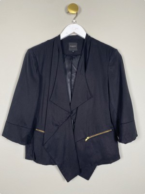 Selected Femme str. 36 <br/b> sort let blazer med 3/4 ærmer