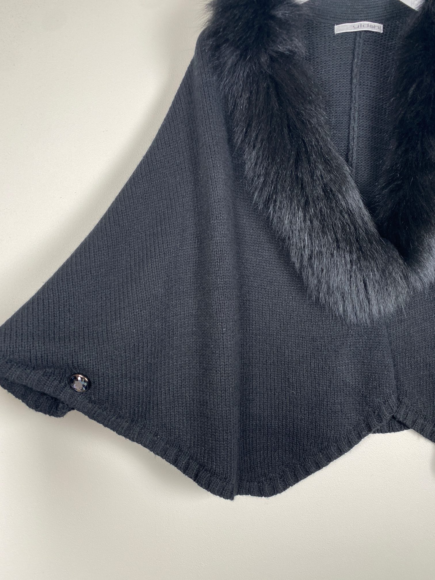 Uldahl <br/b> sort poncho - Billede 4