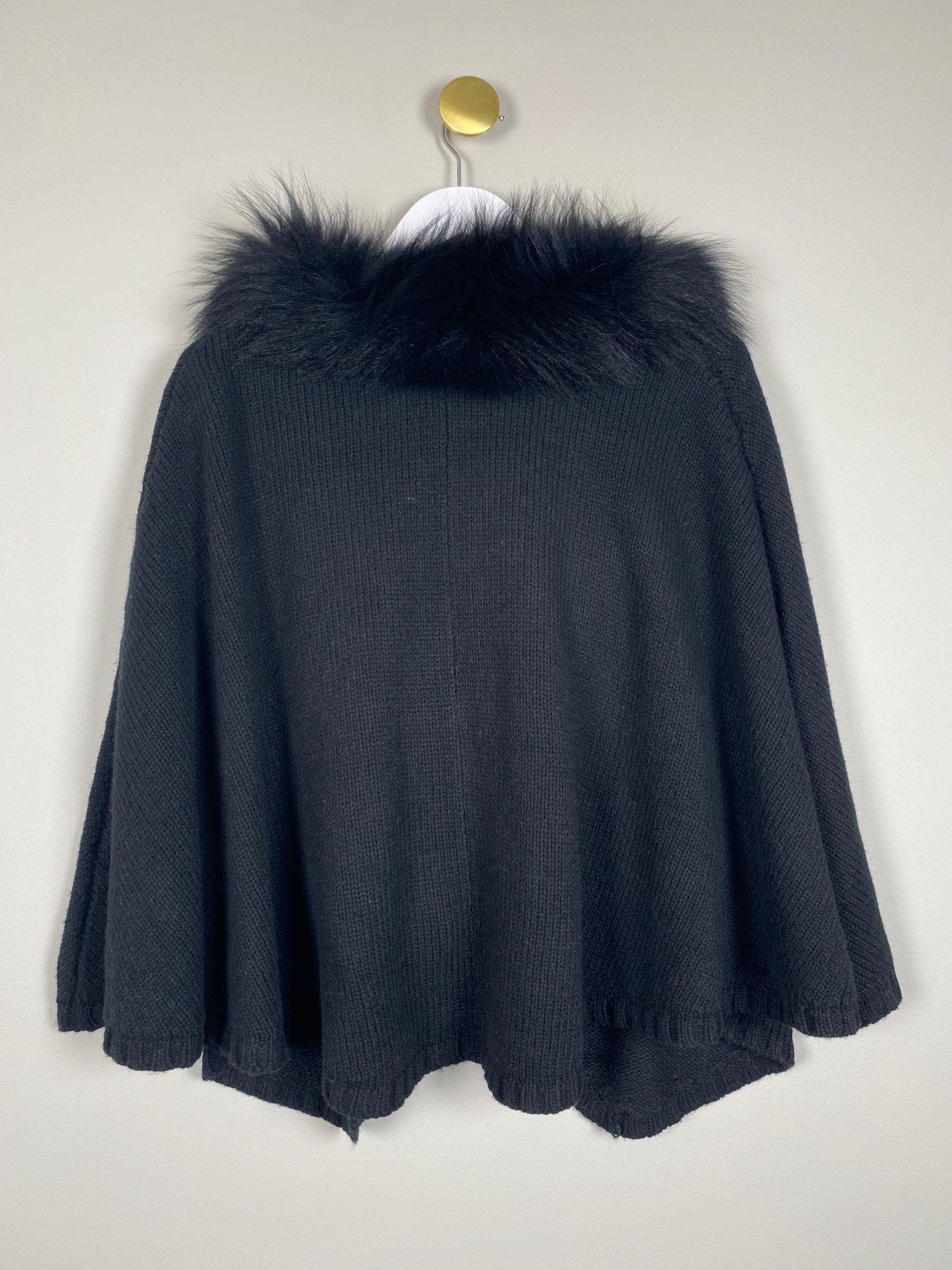 Uldahl <br/b> sort poncho - Billede 2