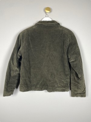 Isa Villani str. 42 <br/b> grøn fløjl riflet jakke