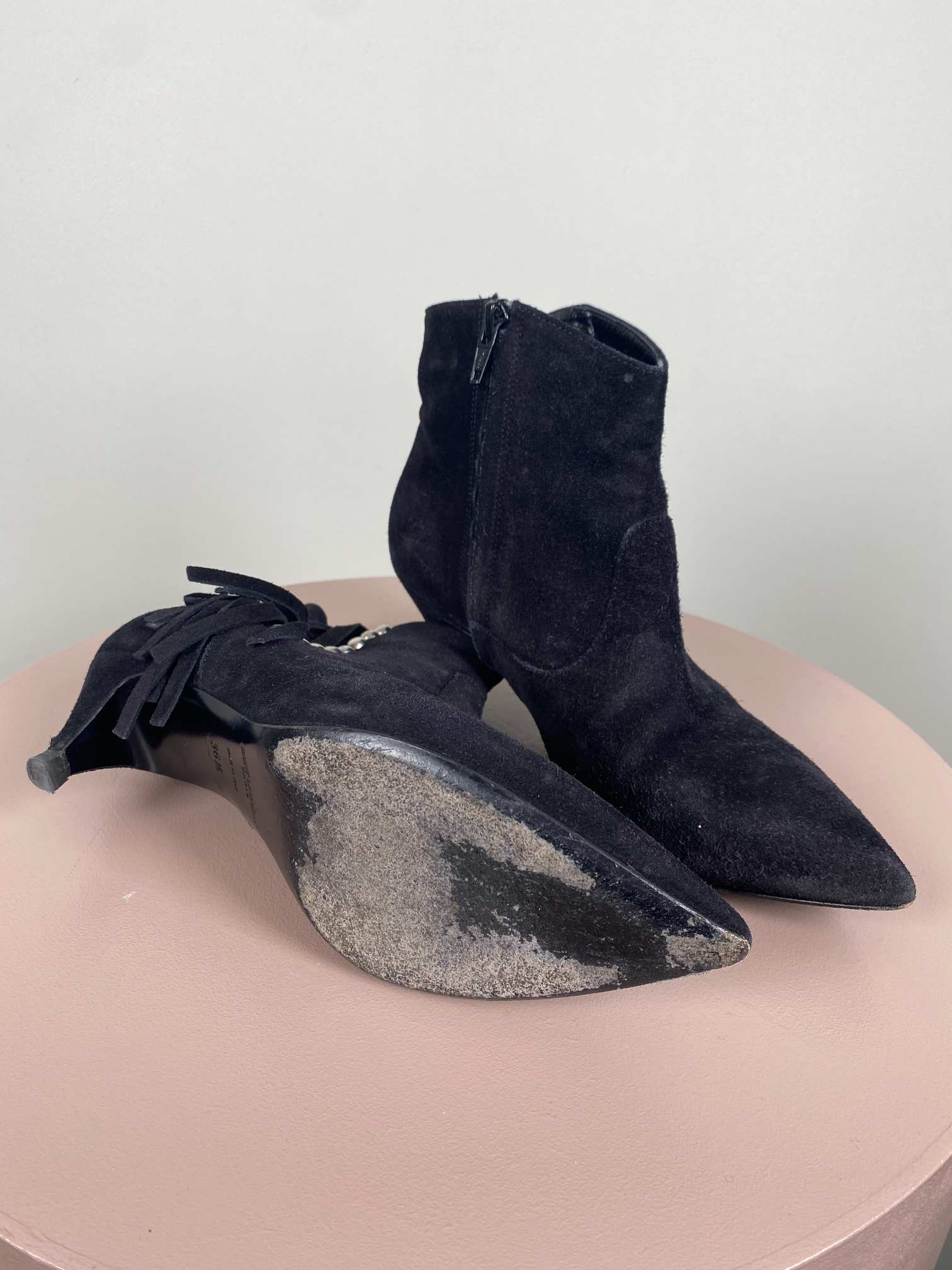 Saint Laurent str. 36,5 <br/> sort ankelstøvle (incl. box) - Billede 3