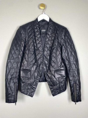 Stand str. S <br/> sort skindjakke