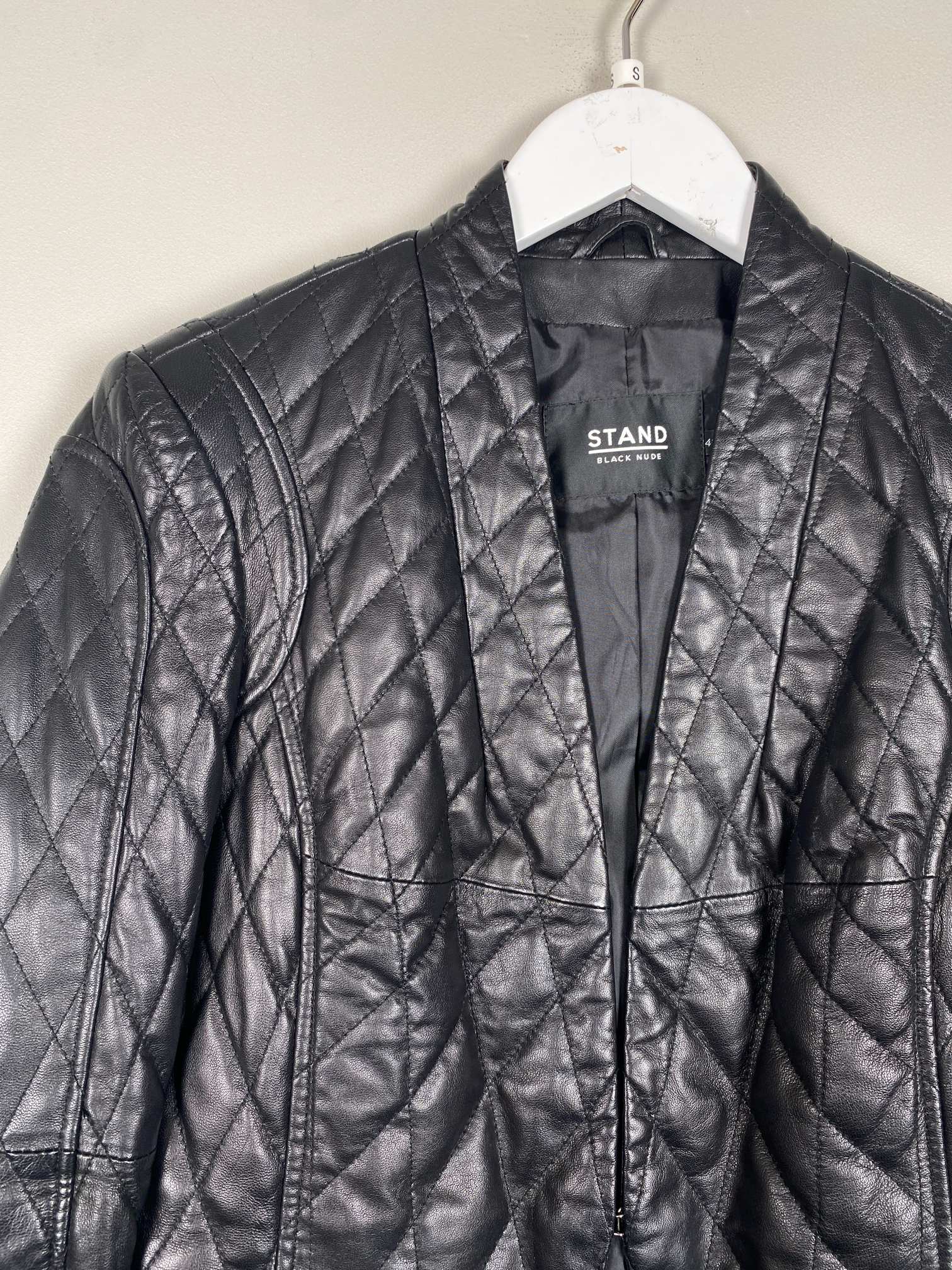 Stand str. S <br/> sort skindjakke - Billede 4