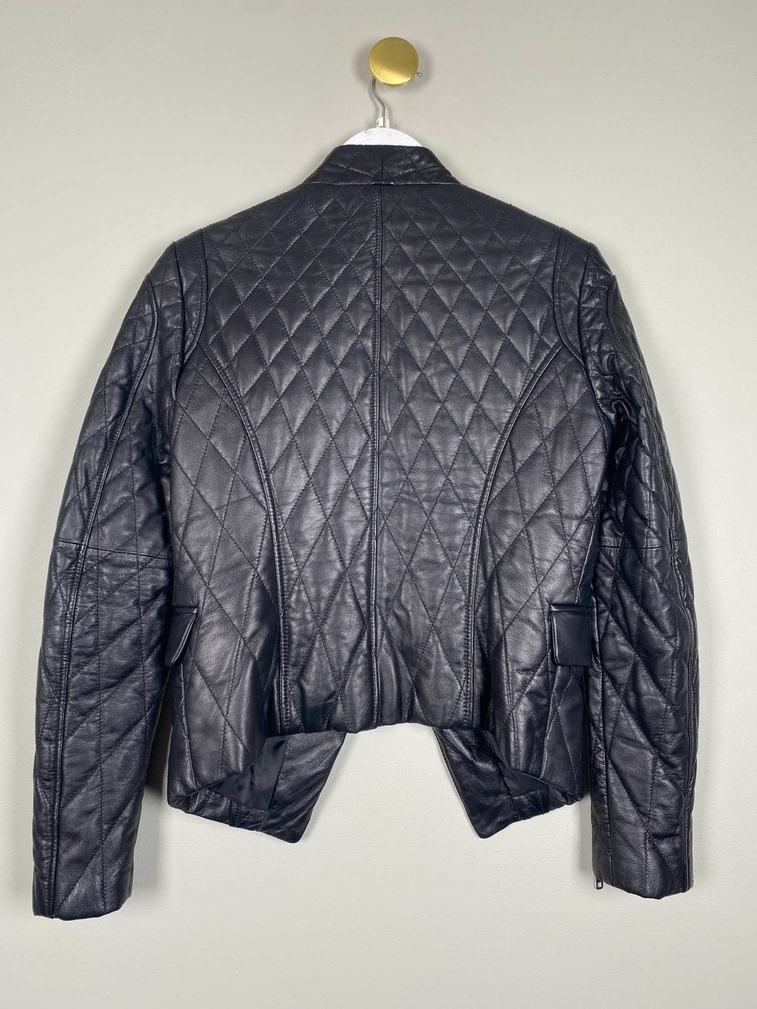 Stand str. S <br/> sort skindjakke - Billede 3