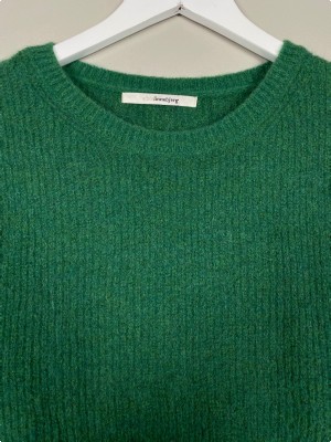 Sibin Linnebjerg str. M <br/> grøn strikbluse
