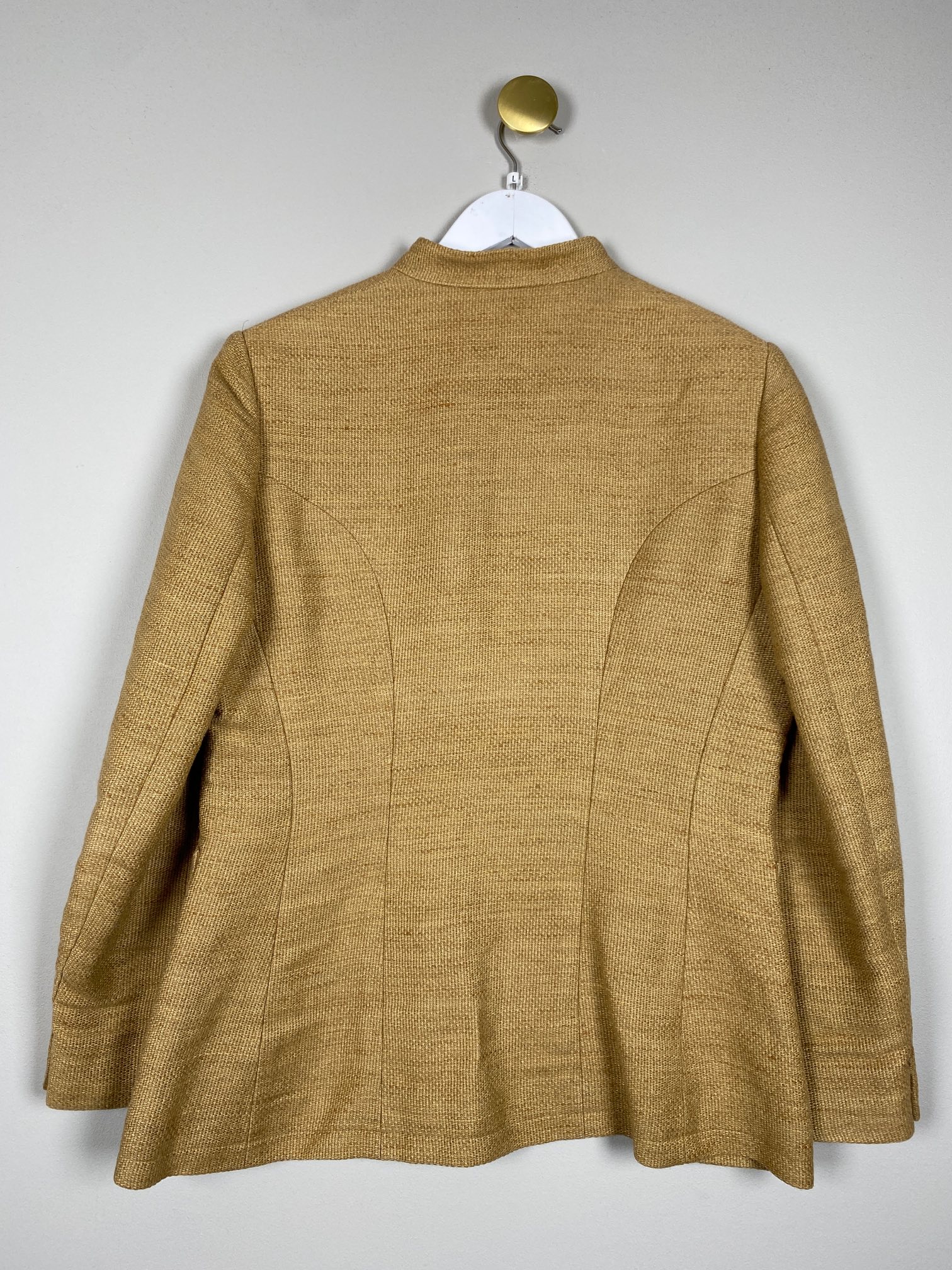 Ralph Lauren str. L <br/> karrygul hørjakke - Billede 3