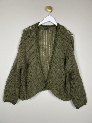 Qnuz str. L <br/b> Sort strik cardigan