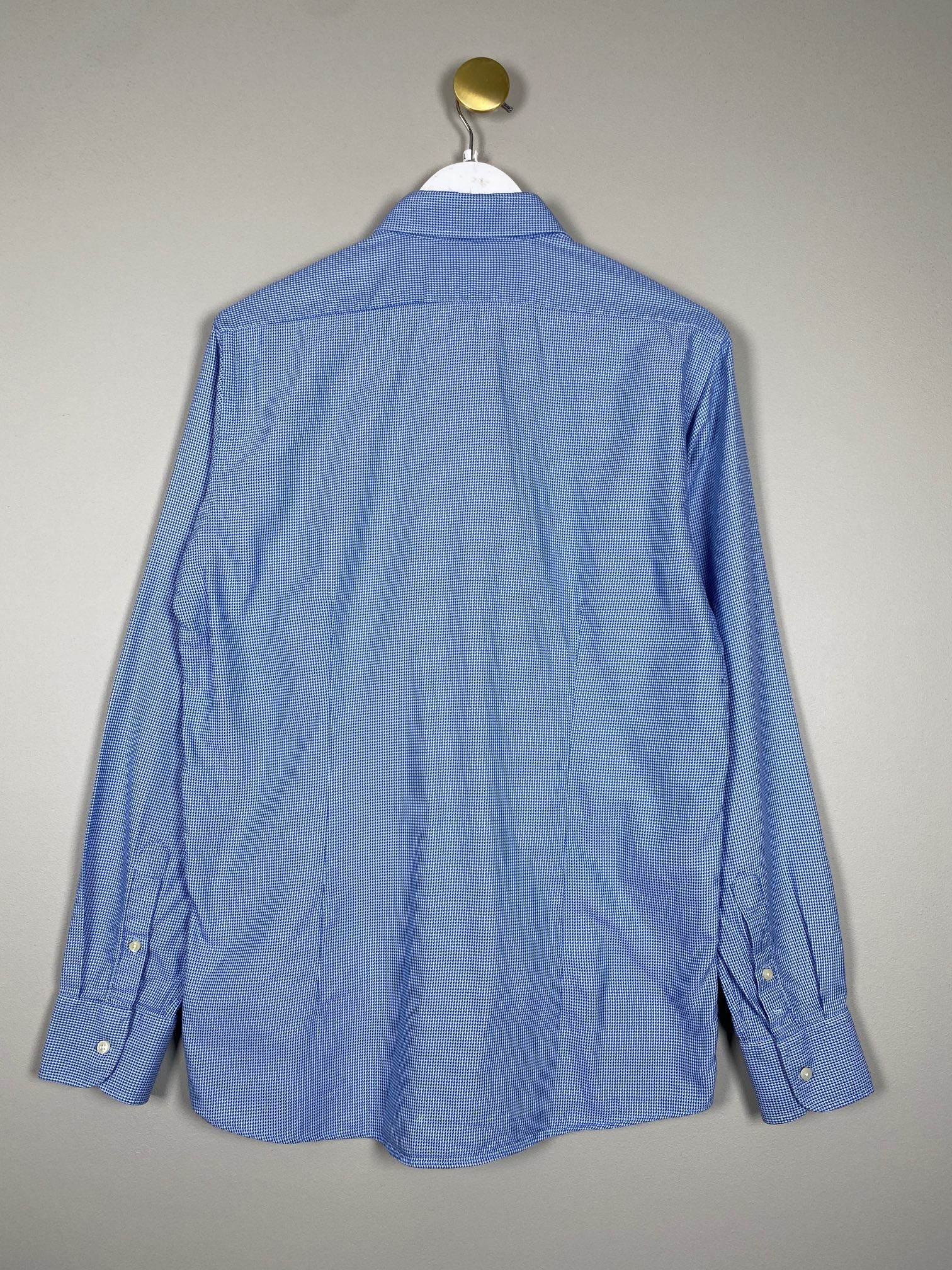 Sand str. L <br/b> Lyseblå mønstret skjorte - Billede 3