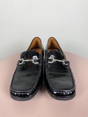 Geox str. 40 <br/> sort sko med spændedetalje