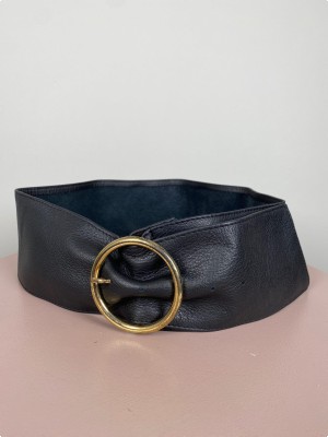 Sort skindbælte 85 cm