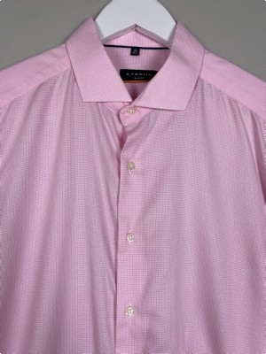 Eterna str. 42 <br/> lyserød skjorte, slim fit