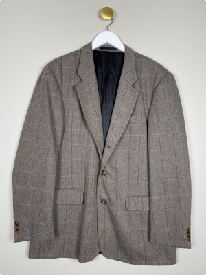 Bison str. 50 <br/> brun habitjakke med tern