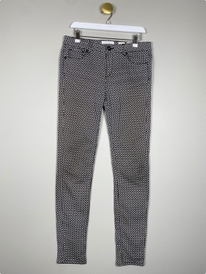 Pieszak str. M <br/> Sort hvid mønstret buks