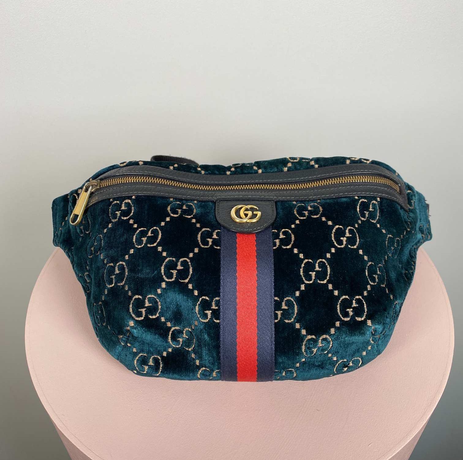 Gucci velvet bumbag, grøn