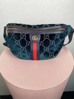 Gucci velvet bumbag, grøn