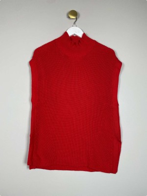 Part two str. XS <br/> Rød vest strik