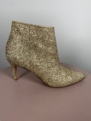 Roccamore str. 40 <br/> Gold Nita glimmer ankelstøvle (incl. box)