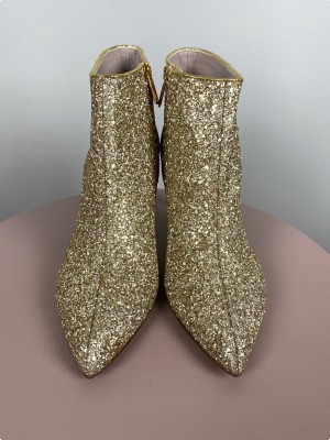 Roccamore str. 40 <br/> Gold Nita glimmer ankelstøvle (incl. box)