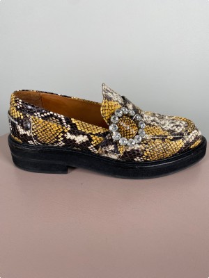 BilliBi str. 40 <br/> Piton loafers med spænde med similisten (incl. box)