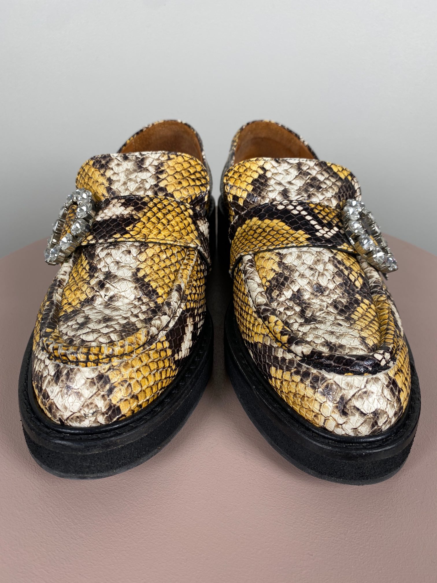 BilliBi str. 40 <br/> Piton loafers med spænde med similisten (incl. box) - Billede 2