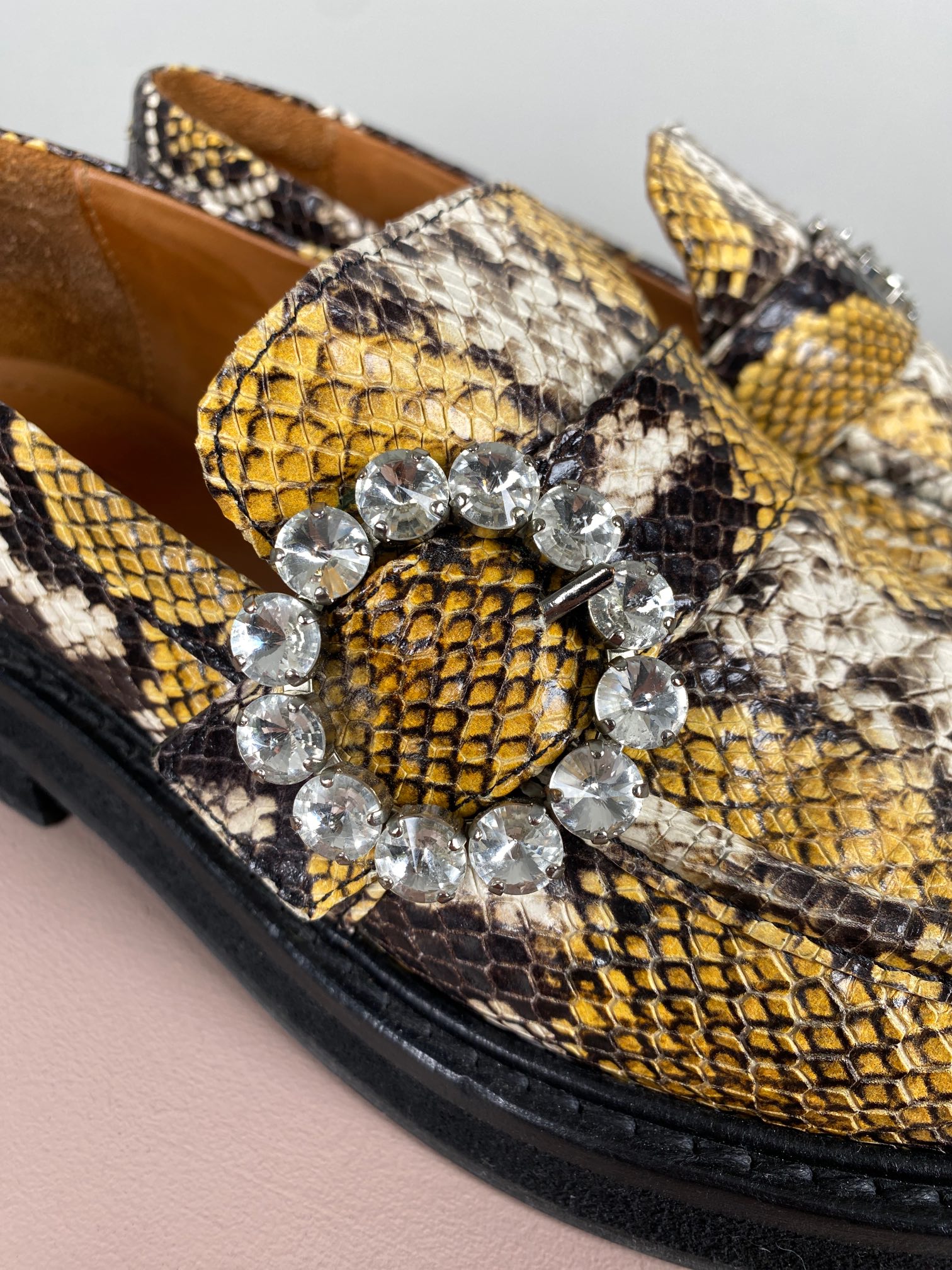 BilliBi str. 40 <br/> Piton loafers med spænde med similisten (incl. box) - Billede 6