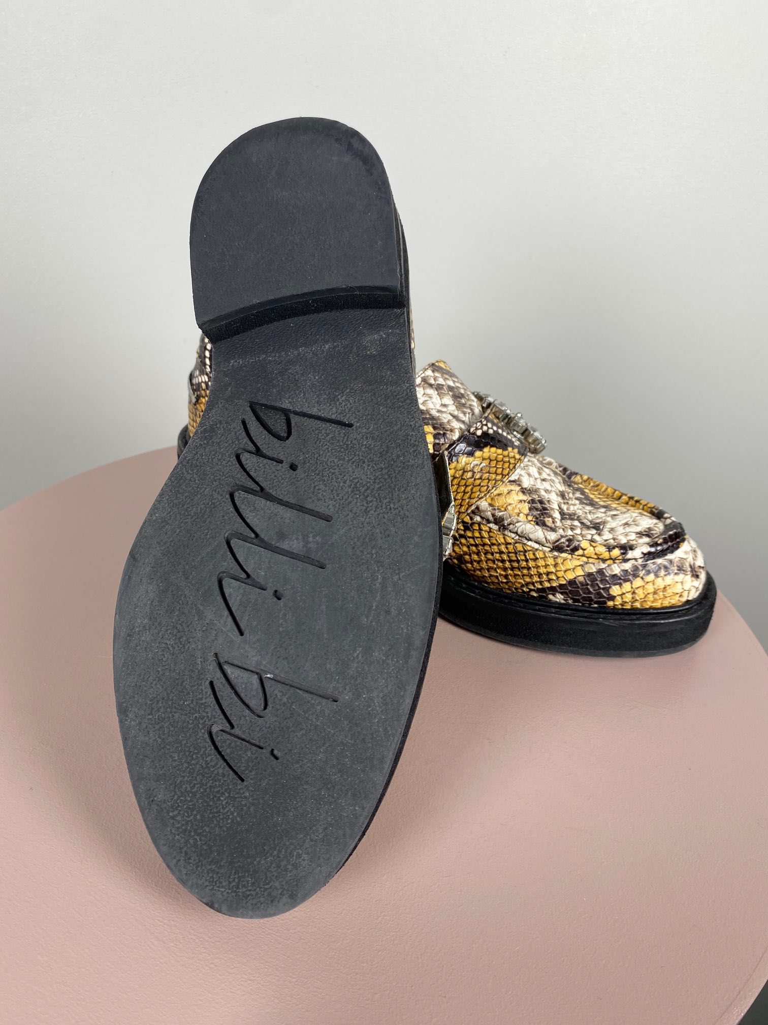 BilliBi str. 40 <br/> Piton loafers med spænde med similisten (incl. box) - Billede 3