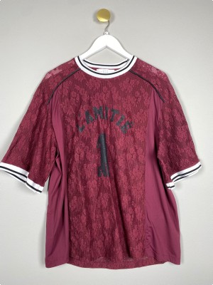Haute L'Amitié str. M <br/> bordeaux t-shirt med blonder