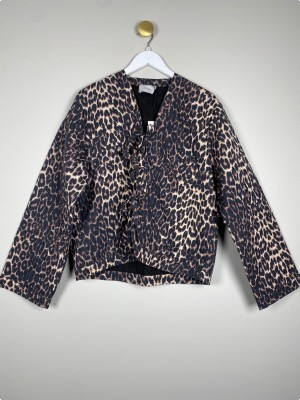 Neo Noir str. 42 <br/> leopard quiltet jakke