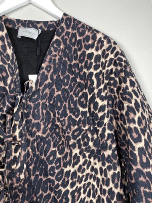 Neo Noir str. 42 <br/> leopard quiltet jakke