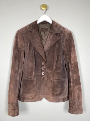 Betty Barclay str. 40 <br/> brun ruskindsjakke