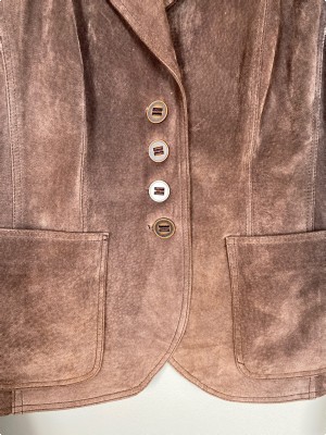 Betty Barclay str. 40 <br/> brun ruskindsjakke