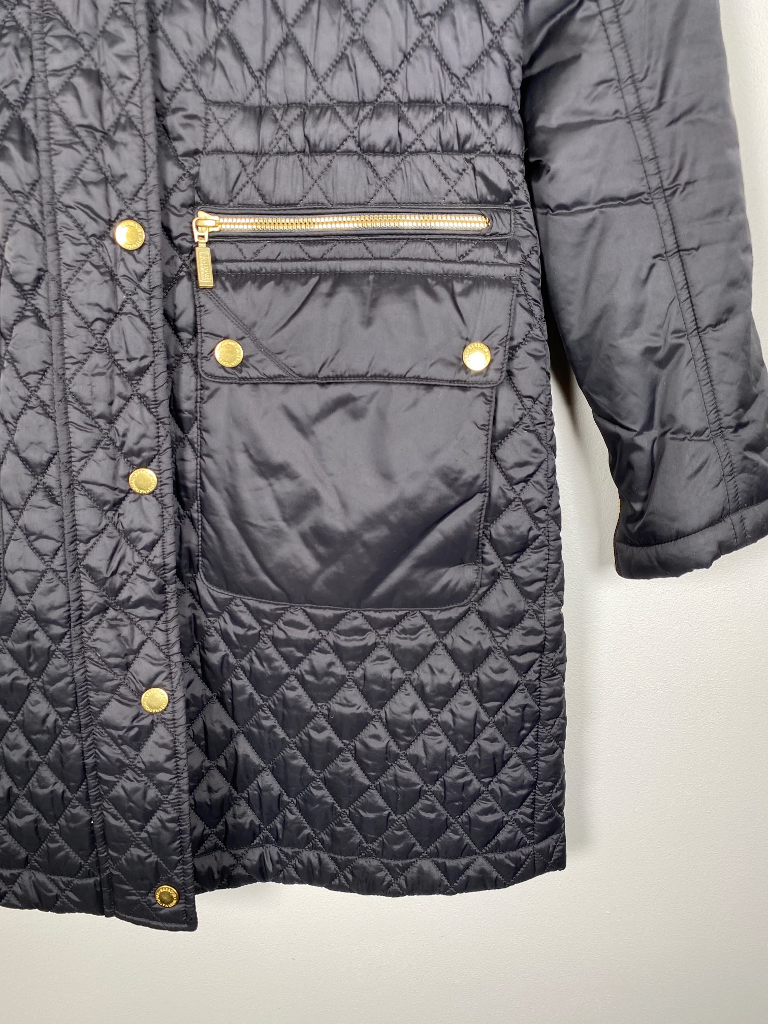 Barbour str. M <br/> sort quiltet jakke - Billede 4