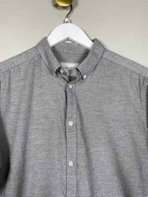Les Deux str. S <br/> gråmeleret skjorte