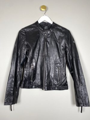 Gypsy str. S <br/> sort kort skindjakke