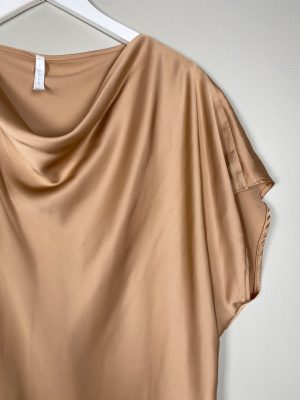 Imperial str. M <br/> beige metallisk bluse