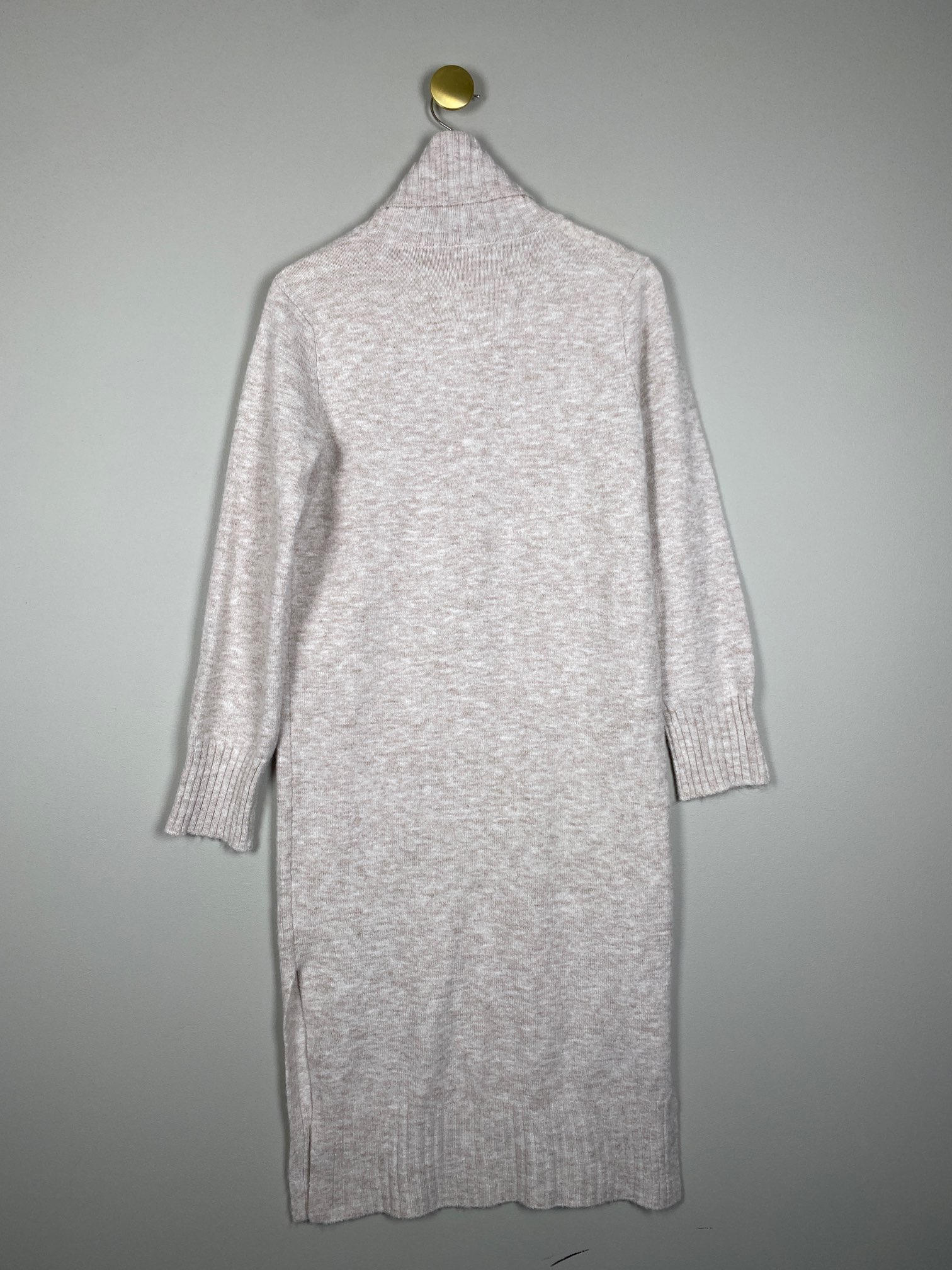 Noisy May str. M <br/> beige melange strik kjole - Billede 2