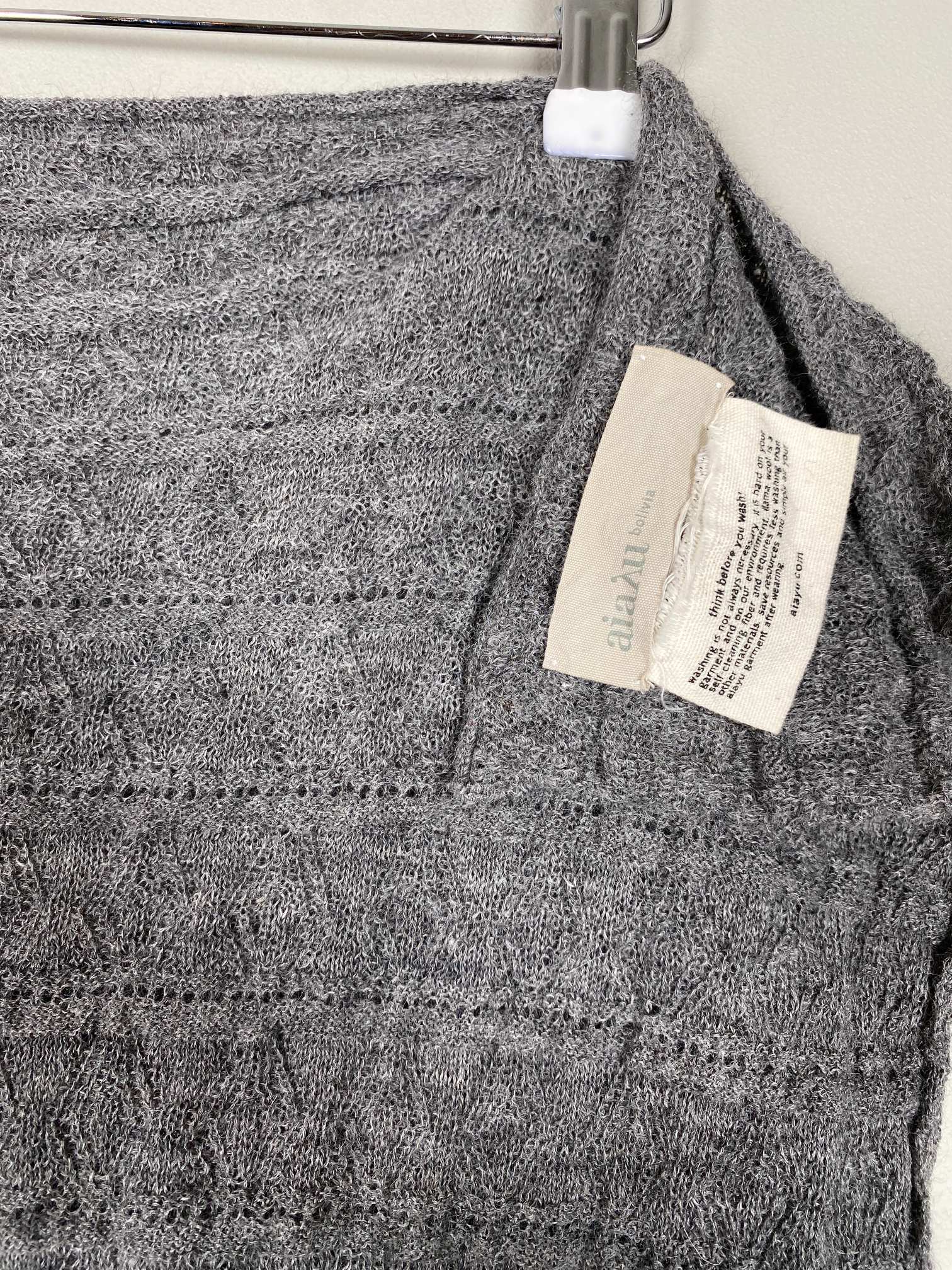 Aiayu <br/> gråbrun tørklæde vaffelvævet - Billede 3