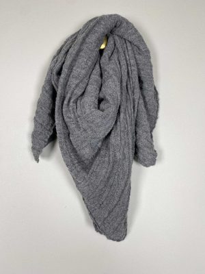 Aiayu <br/> gråbrun tørklæde vaffelvævet