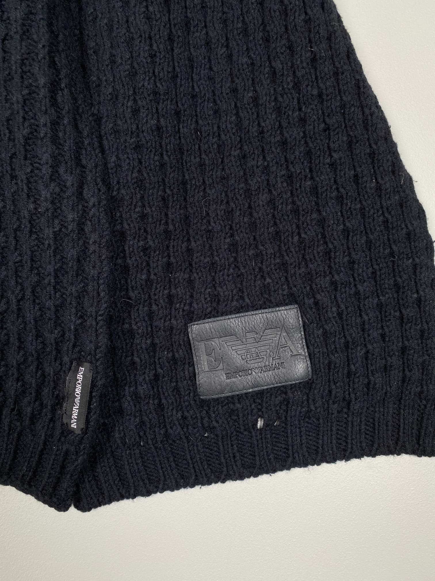 Emporio Armani <br/> sort strik halstørklæde - Billede 3